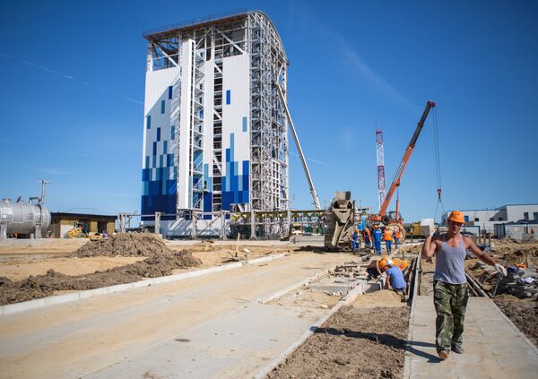 Строительство космодрома Восточный в Амурской области. Архивное фото - Sputnik Кыргызстан