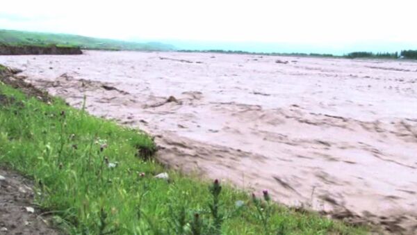 Мощные паводки на реке Когарт смывают рисовые поля в Сузаке - Sputnik Кыргызстан