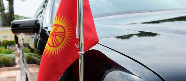 Унаага тагылган мамлекеттик туу. Архив - Sputnik Кыргызстан