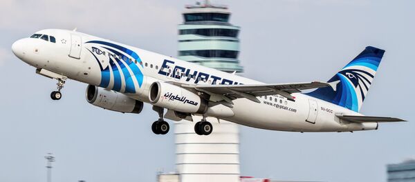 Самолет авиакомпании EgyptAir заходит на посадку в аэропорт. Архивное фото - Sputnik Кыргызстан