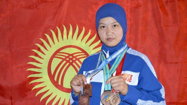 Дзюдоистка из Кыргызстана завоевавшая бронзовую медаль Каным Бурхан кызы - Sputnik Кыргызстан