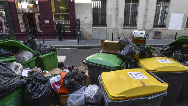 Перебои с вывозом мусора в Париже из-за забастовки коммунальщиков - Sputnik Кыргызстан