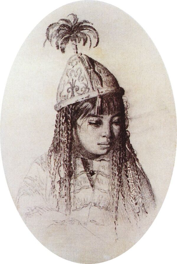 Киргизская девушка, 1873. Василий Верещагин - Sputnik Кыргызстан