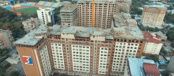 Пожар в высотном доме в центре Бишкека - Sputnik Кыргызстан