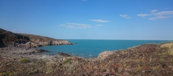 Место у озера Балхаш, где пропал кыргызстанец Максим Пивоваров - Sputnik Кыргызстан