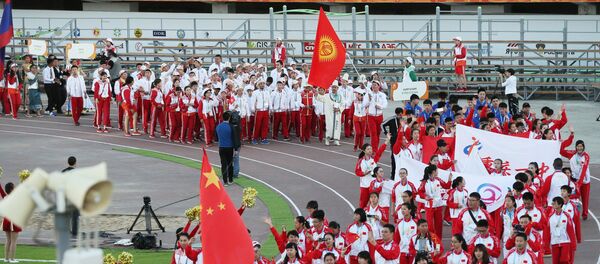 Якутияда өтүп жаткан Азия балдары-2016 эл аралык спорт оюндарында кыргызстандык спортчулар. Архив Якутияда өтүп жаткан Азия балдары-2016 эл аралык спорт оюндарында кыргызстандык спортчулар. Архив - Sputnik Кыргызстан