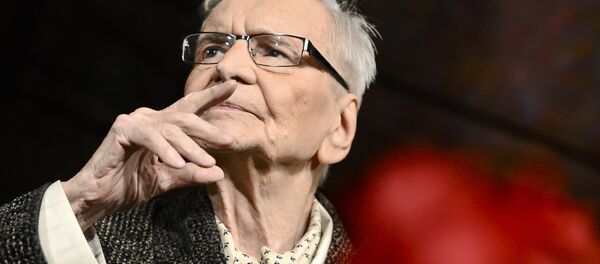 Старейший в мире театральный актер по версии Книги рекордов Гиннесса Раду Белиган. Архивное фото - Sputnik Кыргызстан