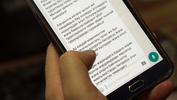 Пользователь читает уведомление в приложении WhatsApp - Sputnik Кыргызстан