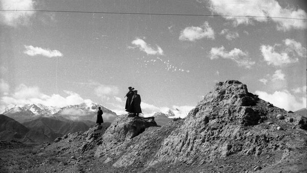 Вид на китайский вал в 1916, Иссык-Кульская область. Архивное фото - Sputnik Кыргызстан
