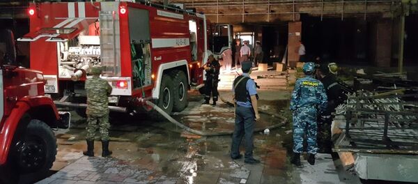 Борборду Ала-Тоо аянтында орун алган мамлекеттик тарых музейинде чыккан өрт. - Sputnik Кыргызстан