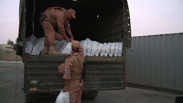 Российские военные отправили жителям Алеппо свыше 18 тонн гумпомощи - Sputnik Кыргызстан