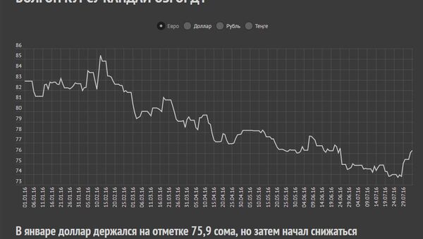 Жыл башынан бери сомдун башка валюталарга болгон курсу кандай өзгөрдү - Sputnik Кыргызстан