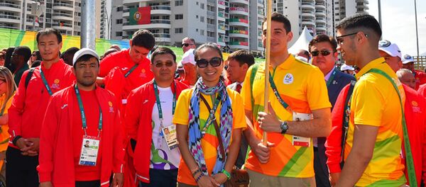 Спортсмены сборной Кыргызстана в Олимпийской деревне Рио-де-Жанейро - Sputnik Кыргызстан