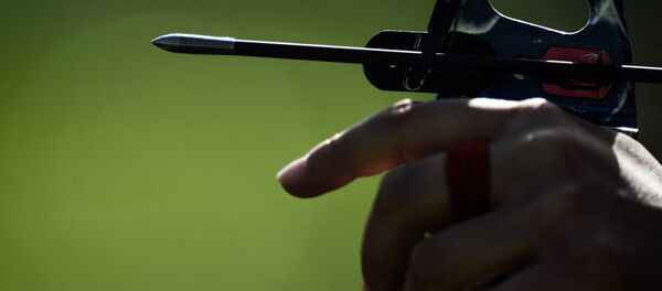 Жаа атып жаткан спортчу. Архив - Sputnik Кыргызстан