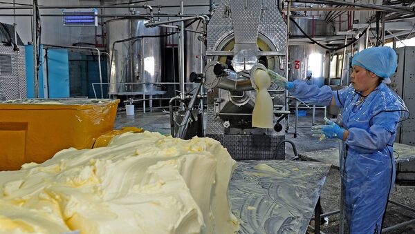 Завод по производству молочной продукции ОАО Ак-Сут - Sputnik Кыргызстан