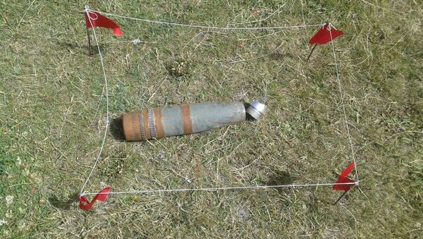 Снаряд от 100-миллиметровой зенитной пушки КС-19 найденный в Ошской области - Sputnik Кыргызстан