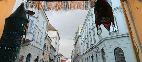 Венгриядагы шарынын бириндеги көчө. Архив Венгриядагы шарынын бириндеги көчө. Архив - Sputnik Кыргызстан