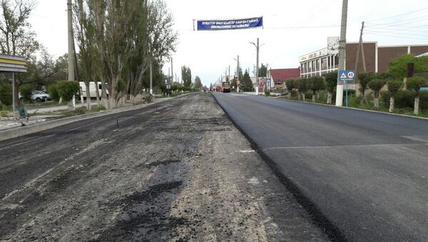 Отрезок отремонтированной трассы Балыкчи — Корумду. Архивное фото - Sputnik Кыргызстан