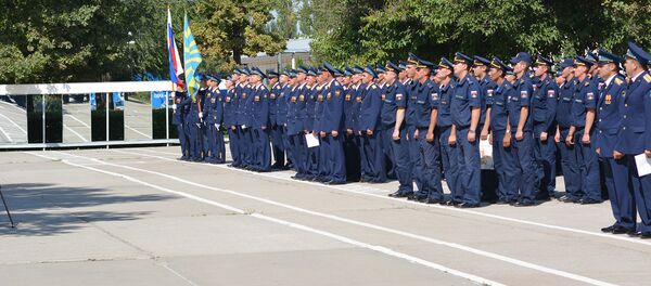 Летчики авиабазы ОДКБ Кант во время празнования дня Военно-воздушных сил России - Sputnik Кыргызстан