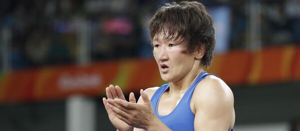 Борец в вольном стиле из Кыгызстана Айсулуу Тыныбекова на олимпийских играх в Рио-Де-Жанейро - Sputnik Кыргызстан