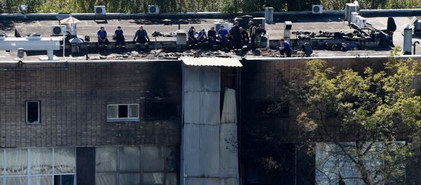 Пожар на складе в Москве - Sputnik Кыргызстан