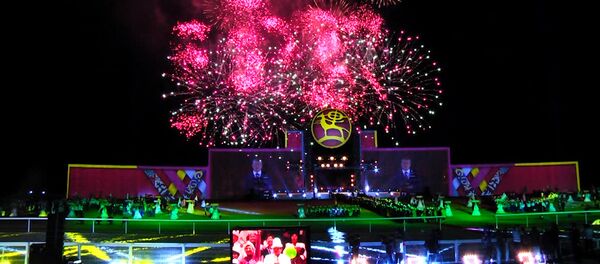 История кыргызов в 5D шоу. Кадры открытия Игр кочевников - Sputnik Кыргызстан