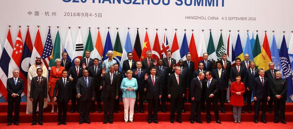 Лидеры стран G20 на открытии саммита в Китае - Sputnik Кыргызстан