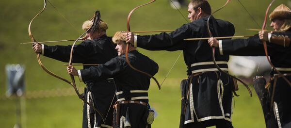 II Дүйнөлүк көчмөндөр оюнундарыгын катышуучулары. Архив - Sputnik Кыргызстан