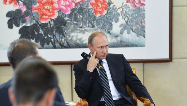 Президент РФ Владимир Путин на пресс-конференции по итогам саммита Группы двадцати G20 в Ханчжоу. - Sputnik Кыргызстан