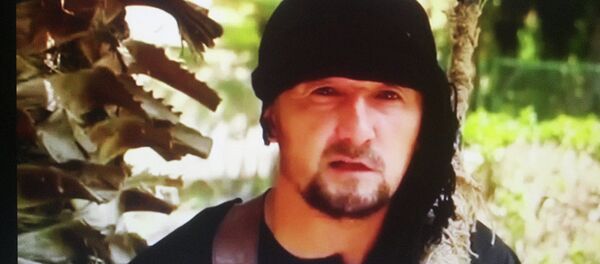 Кадр из видеоролика, в котором Гулмурод Халимов заявил о присоединении к ИГ - Sputnik Кыргызстан