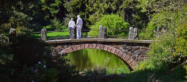 Посетители в саду. Архивное фото - Sputnik Кыргызстан