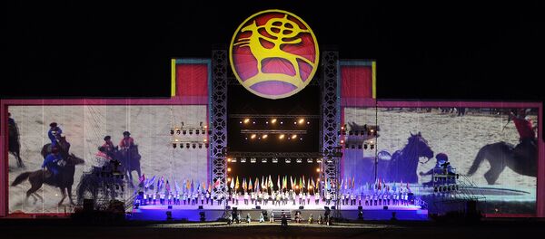 Церемония закрытия Всемирных игр кочевников на ипподроме в Иссык-Кульской области - Sputnik Кыргызстан