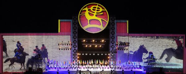 Церемония закрытия Всемирных игр кочевников на ипподроме в Иссык-Кульской области - Sputnik Кыргызстан