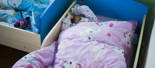 Воспитанник детского сада в селе Мин-Куш Воспитанник детского сада в селе Мин-Куш - Sputnik Кыргызстан