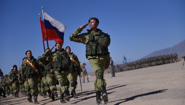 Военнослужащие Российской Федерации на военных учениях стран ШОС в Балыкчи. Архивное фото - Sputnik Кыргызстан
