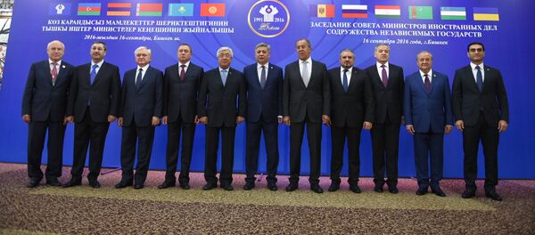 Участники заседания Совета министров иностранных дел СНГ в узком составе. - Sputnik Кыргызстан