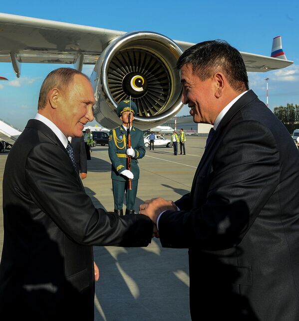 Прибытие президента России Владимира Путина в Кыргызстан - Sputnik Кыргызстан