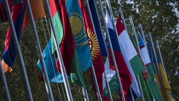 Флаги стран участников заседания Совета глав государств – участников СНГ - Sputnik Кыргызстан