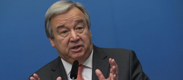 Бириккен Улуттар Уюмунун баш катчысы Антониу Гутерреш. Архив - Sputnik Кыргызстан