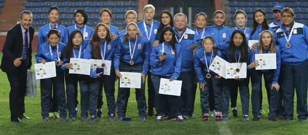 Международный турнир CAFA Women’s Cup U-19 в Ташкенте Международный турнир CAFA Women’s Cup U-19 в Ташкенте - Sputnik Кыргызстан
