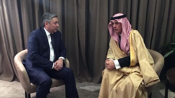 Встреча МИД КР Эрлана Абдылдаева с главой делегации Королевства Саудовской Аравии, заместителем министра иностранных дел Юсефом Саъдуном - Sputnik Кыргызстан
