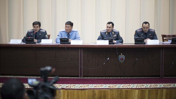 Министр внутренних дел Кашкар Джунушалиев на пресс-конференции в Бишкеке - Sputnik Кыргызстан