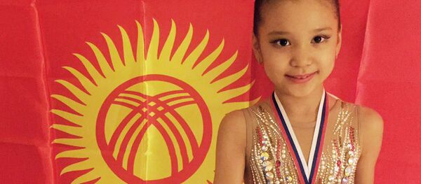 Юная гимнастка из Кыргызстана Эдель Касенова - Sputnik Кыргызстан