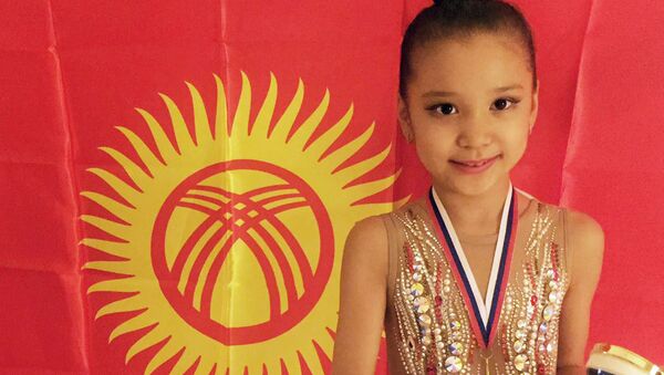 Юная гимнастка из Кыргызстана Эдель Касенова - Sputnik Кыргызстан