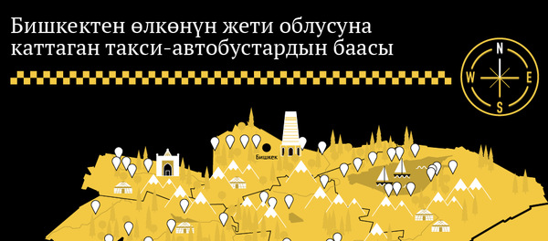 Бишкектен өлкөнүн жети облусуна каттаган таксилердин баасы - Sputnik Кыргызстан