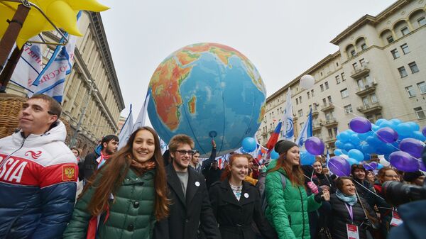 Шествие и митинг Мы едины! в честь Дня народного единства - Sputnik Кыргызстан