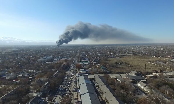 Пожар на западе Бишкека - Sputnik Кыргызстан