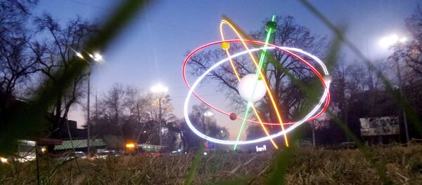 Церемония открытия конструкции Планетарная модель атома в Бишкеке - Sputnik Кыргызстан