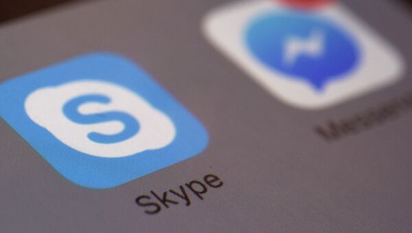 Skype мессенжеринин логотиби. Архив - Sputnik Кыргызстан