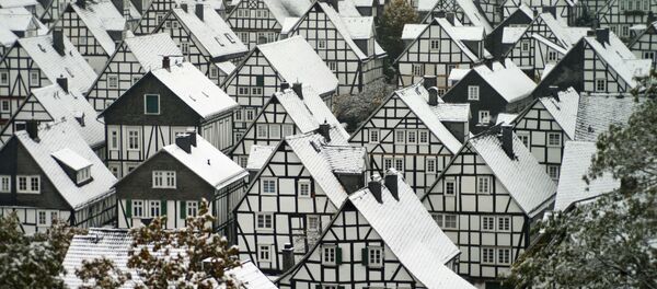 Сильный снегопад в Германии - Sputnik Кыргызстан